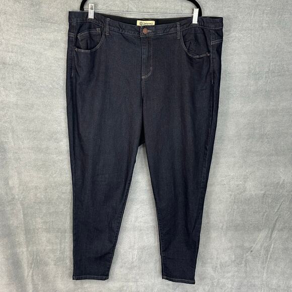 Democracy Denim - Democracy Ab Technology Jeans Womens 22W Blue Dark Wash Skinny Stretch Pockets